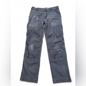 Carhartt Men’s Gray Double Front Knees Relaxed Fit Canvas Pants Size 31x29
